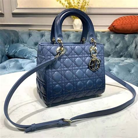 Medium Lady Dior Bag Indigo Blue Gradient Cannage 